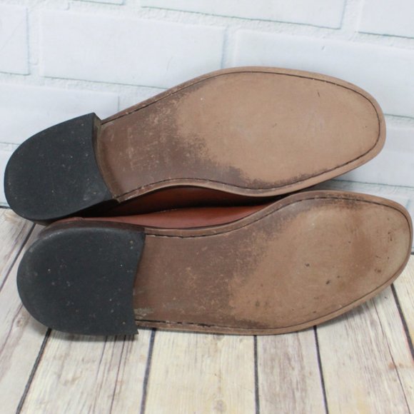 Bostonian Brown Woven Top Leather Tassel Loafers Dress Shoes Size 11.5 M - Picture 9 of 9